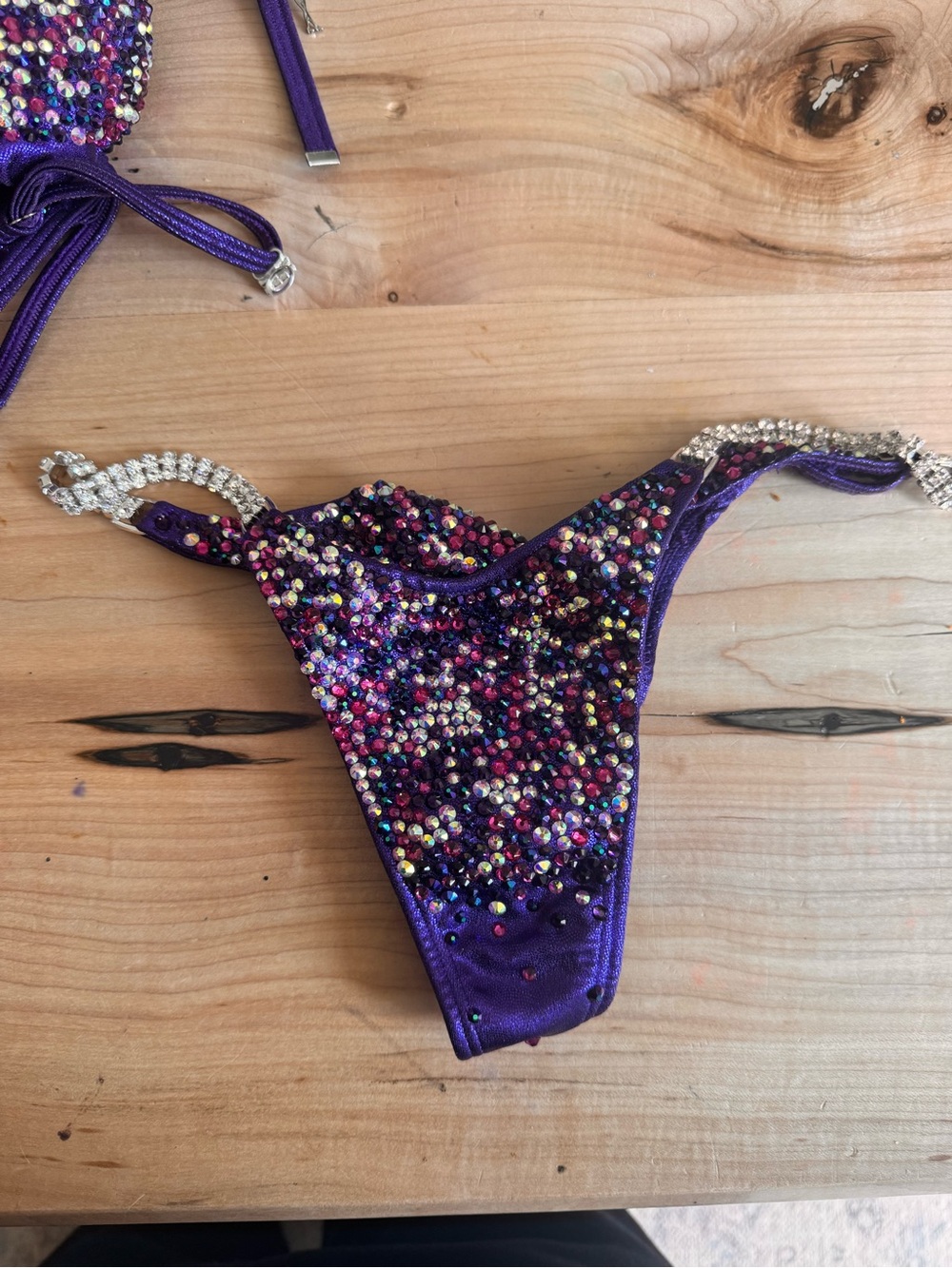 Deep Purple Shine Radiance Bikini Competition Suit - Picture 3 of 5